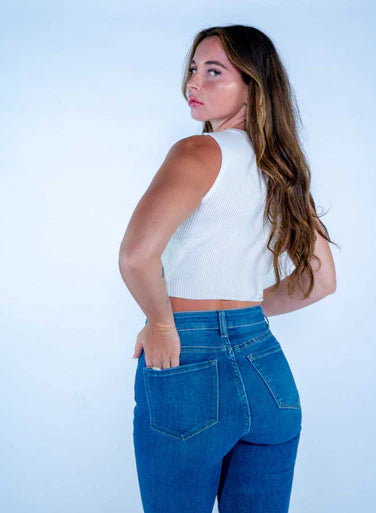 White Peekaboo Top