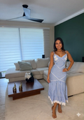 Ariadna Long Dress with Embroidered Details