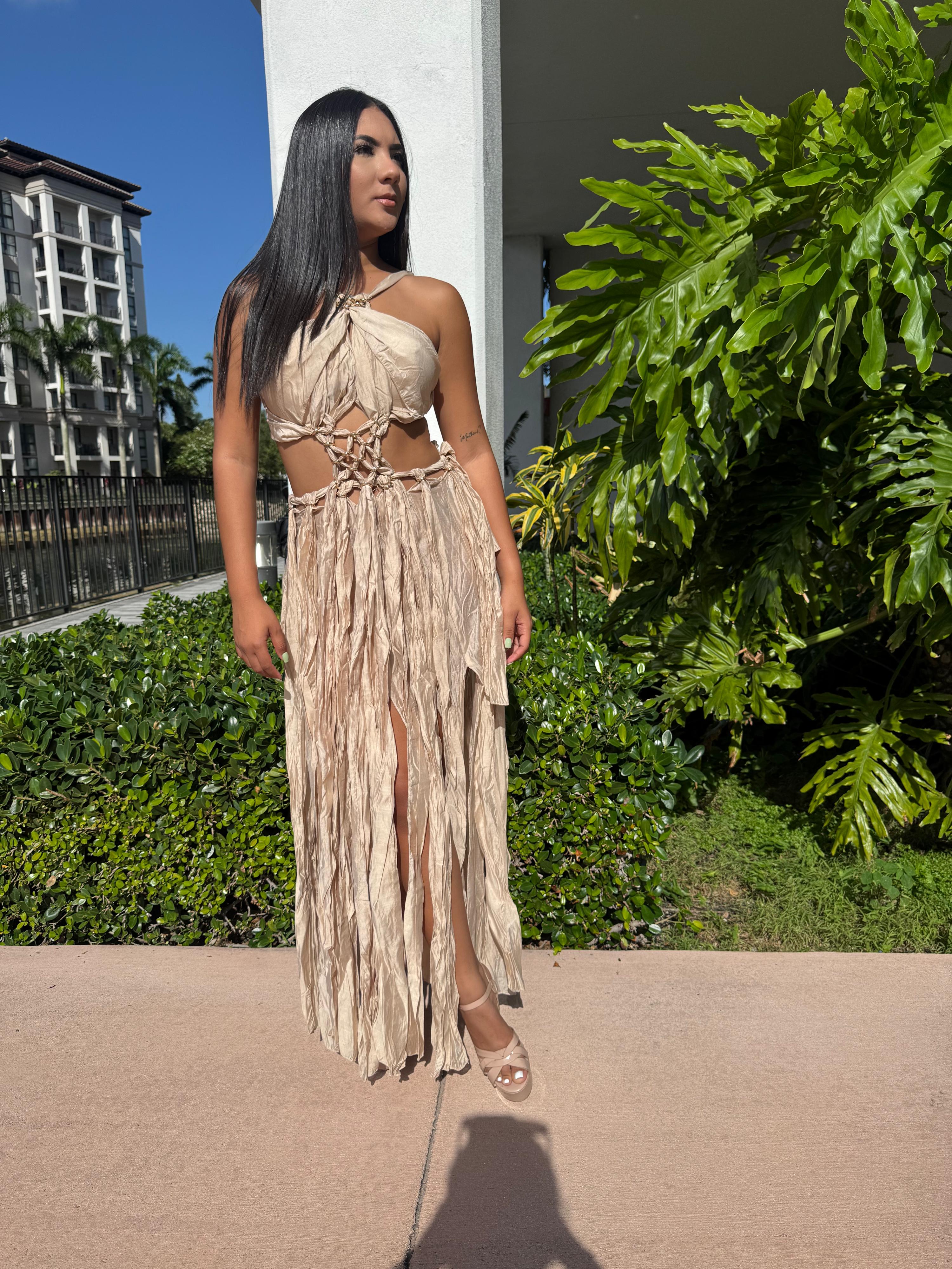 Kaia Braided Long Dress