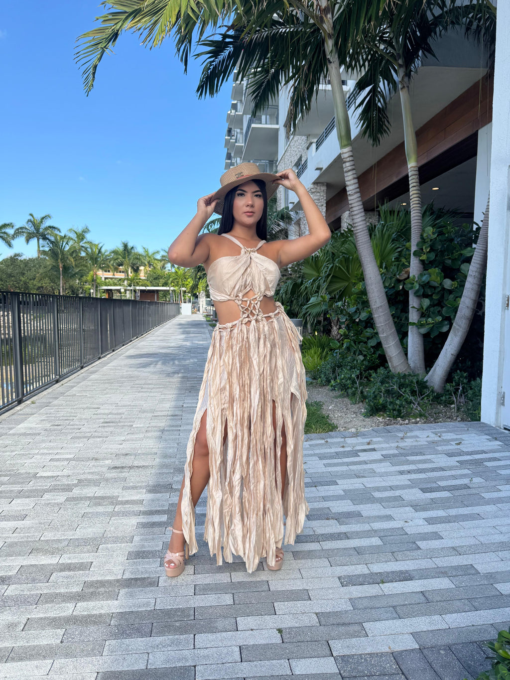 Kaia Braided Long Dress