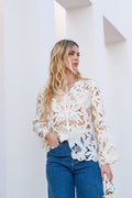Camille Embroidered Blouse .