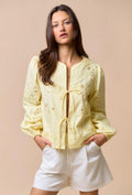CRYSTAL EMBROIDERY BLOUSE