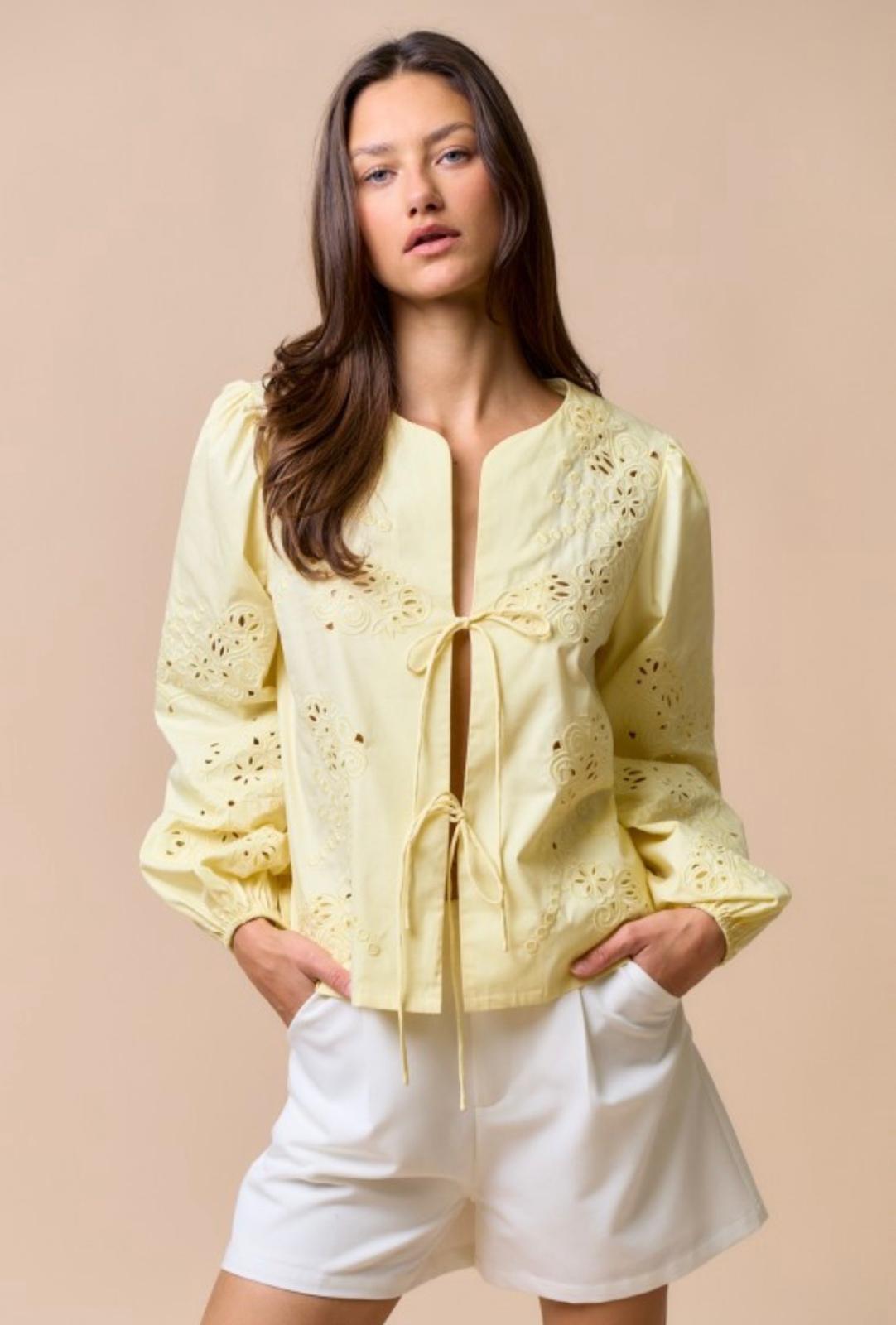 CRYSTAL EMBROIDERY BLOUSE