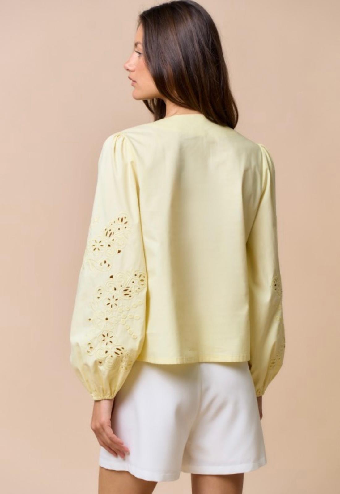 CRYSTAL EMBROIDERY BLOUSE