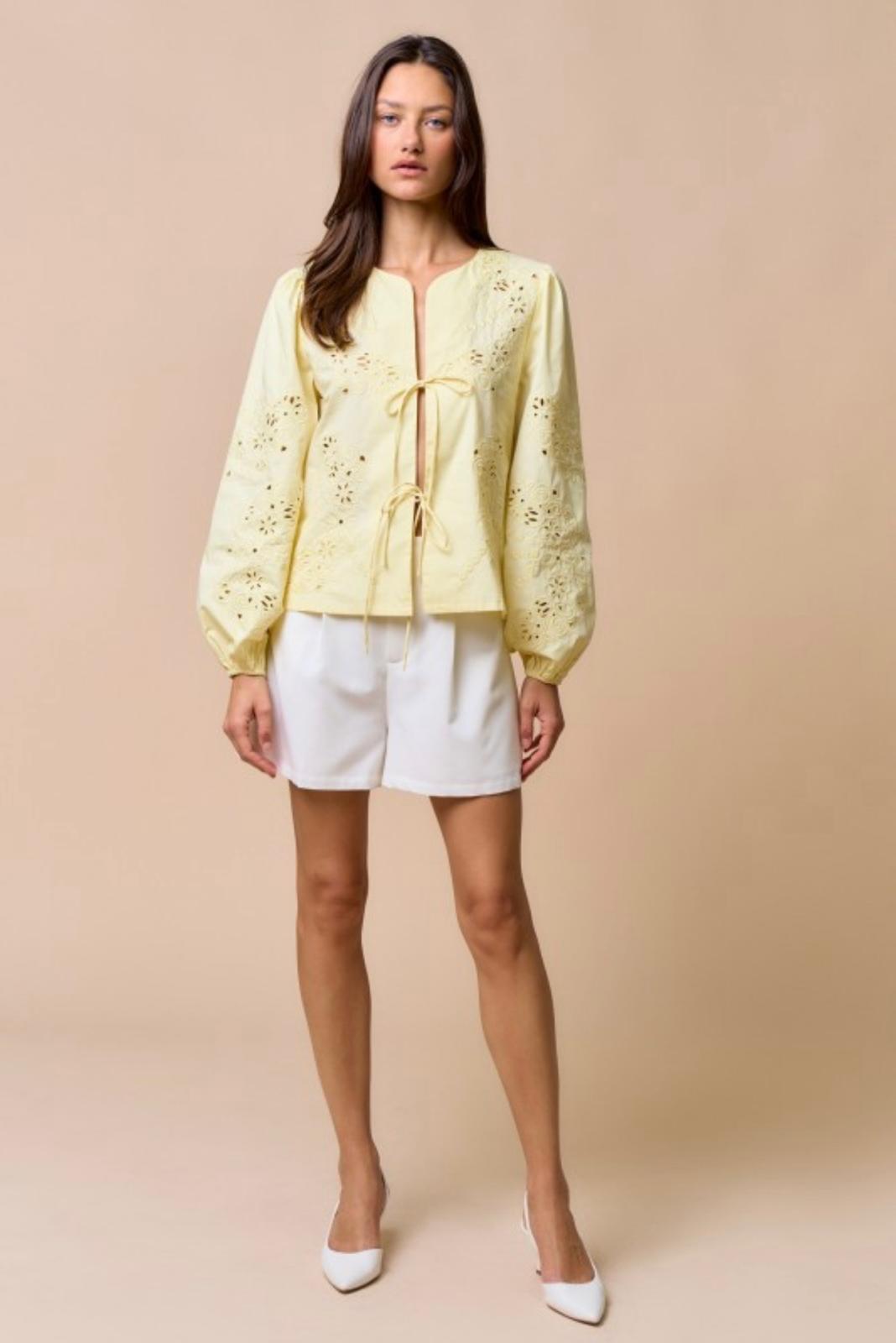 CRYSTAL EMBROIDERY BLOUSE