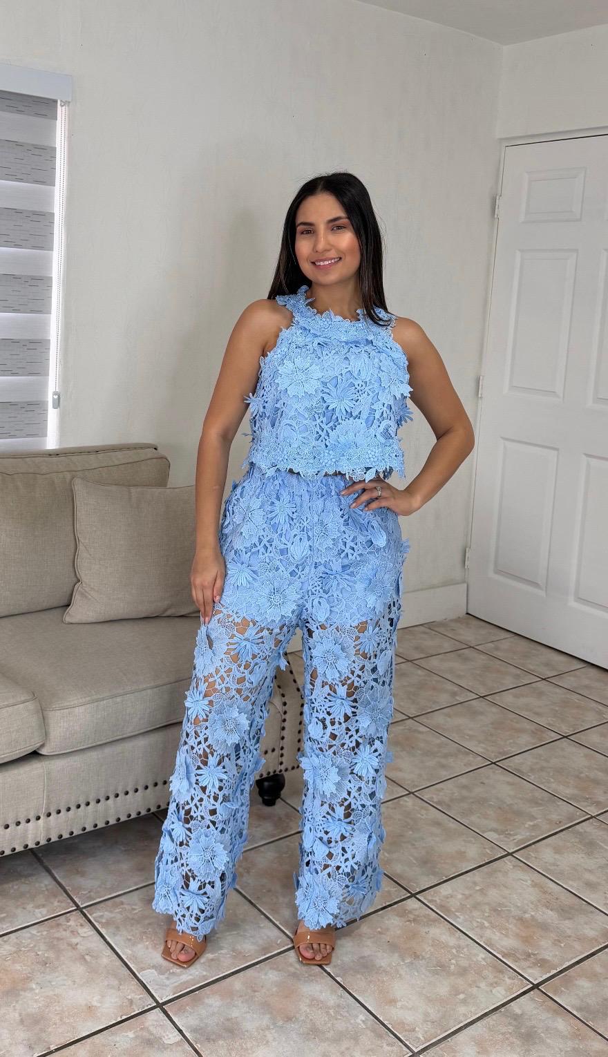 Romy Embroidered Lace Set