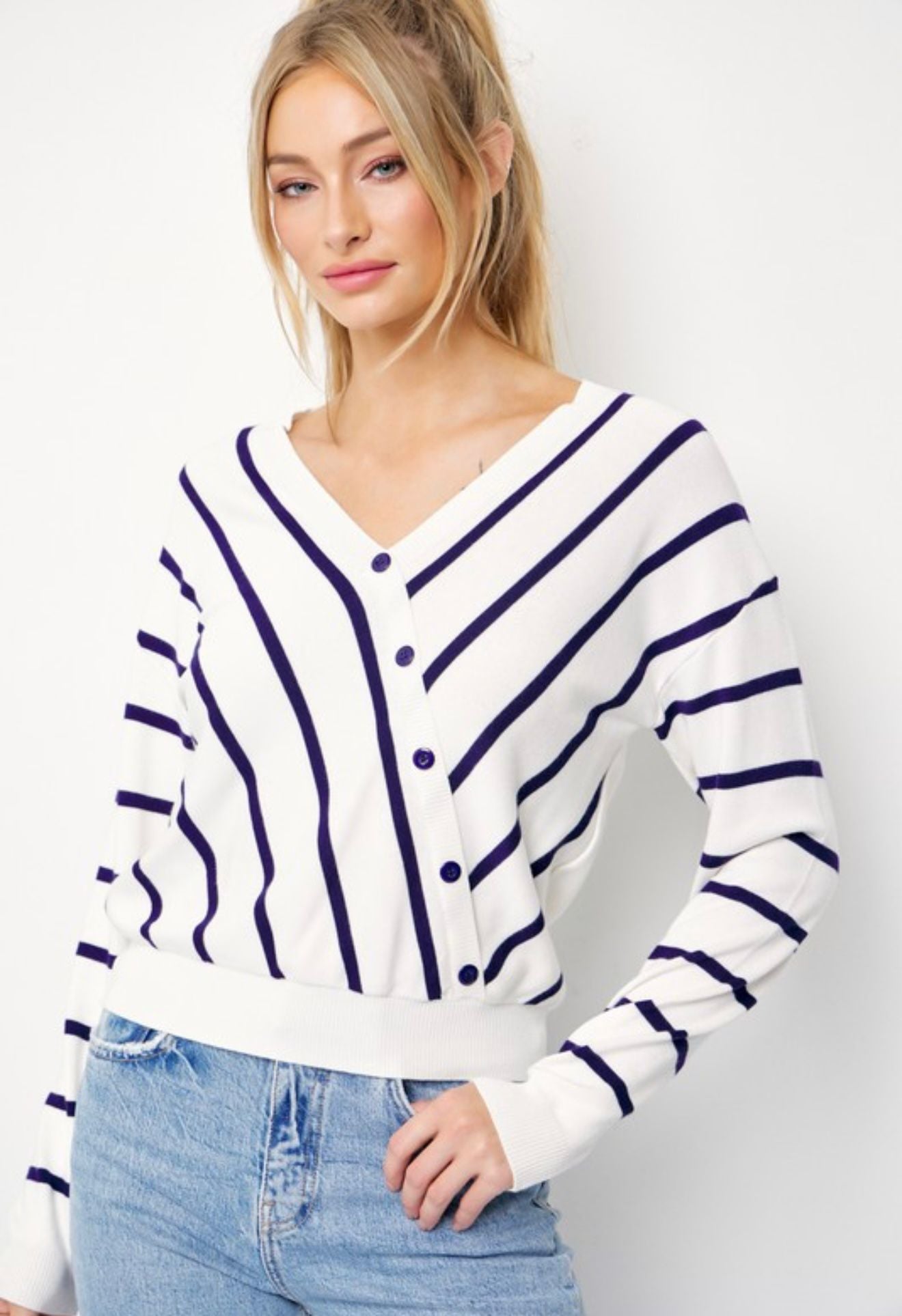 Lydia Sweater Knit Stripe
