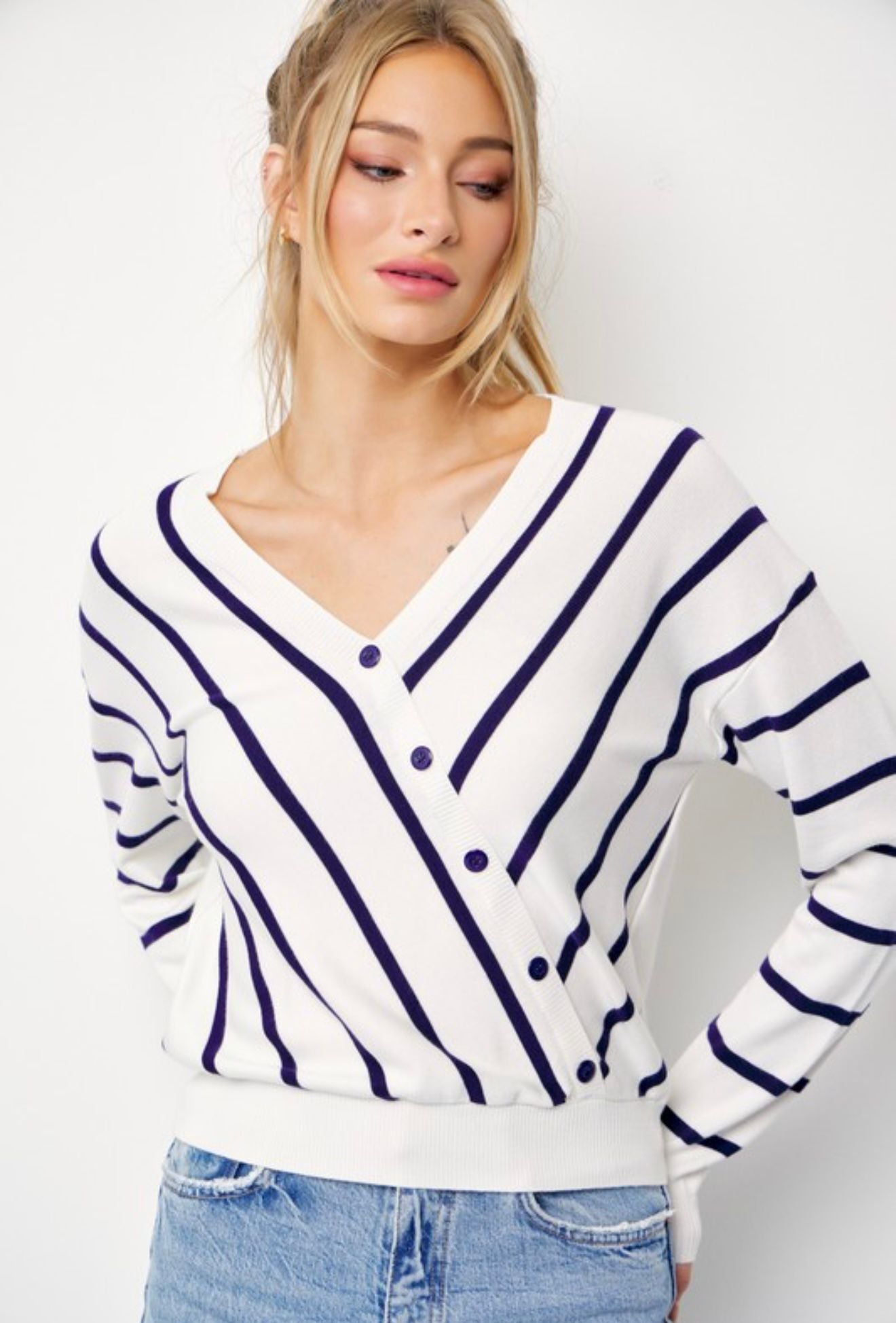 Lydia Sweater Knit Stripe