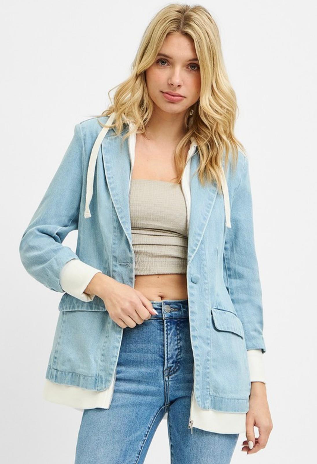 Massi Blazer with Hoodie Jacket