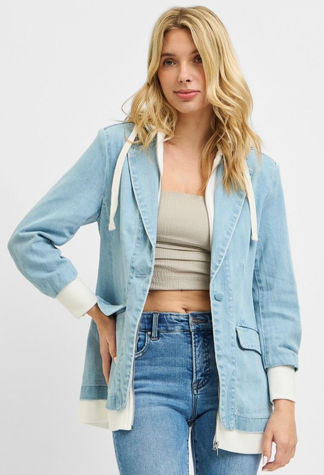 Massi Blazer with Hoodie Jacket