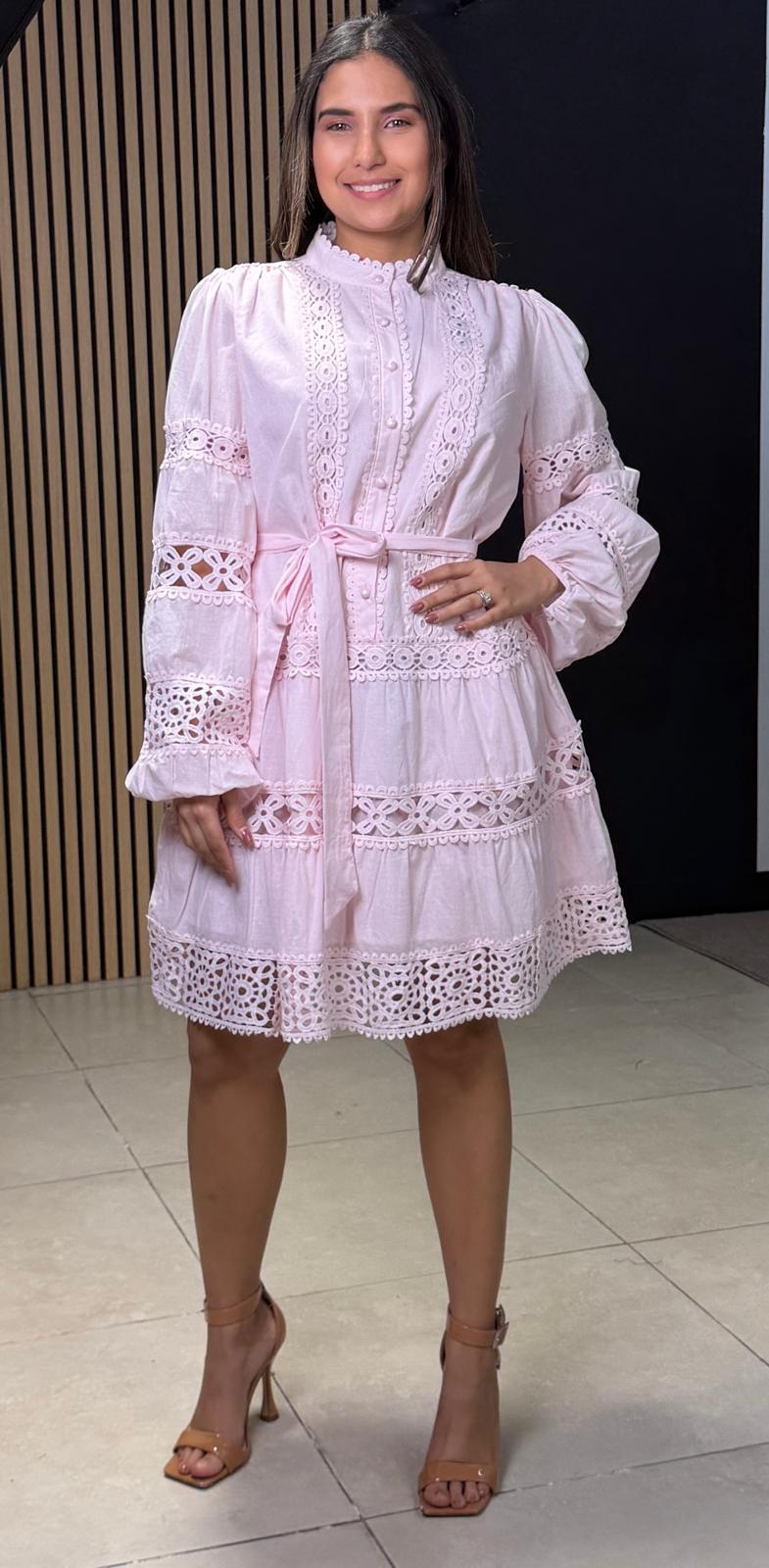 Inés Pink Short Dress