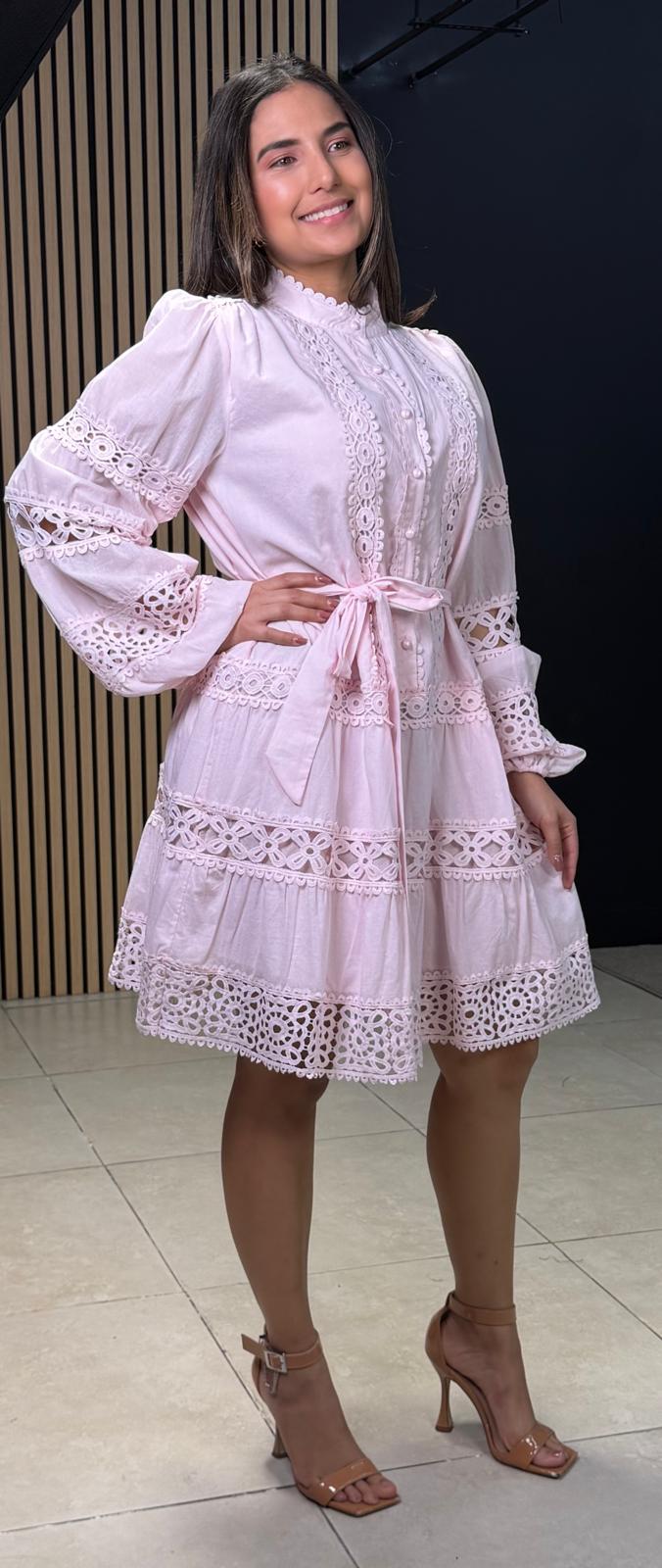 Inés Pink Short Dress