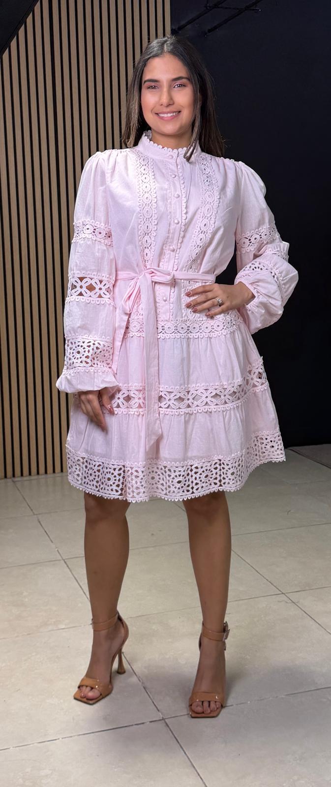 Inés Pink Short Dress