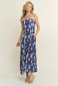 Moana Printed Marine Midi Dress