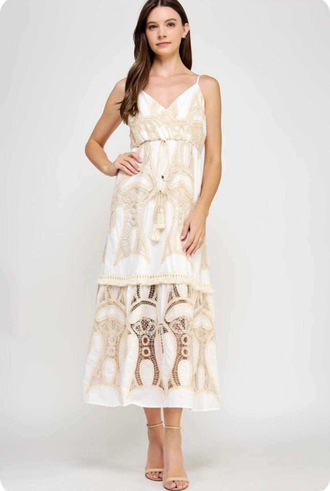 Agnes Crochet Lace Maxi Dress