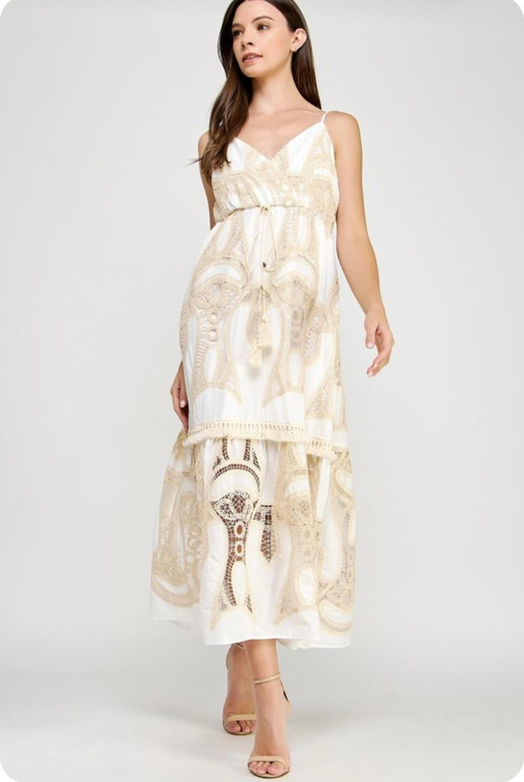 Agnes Crochet Lace Maxi Dress