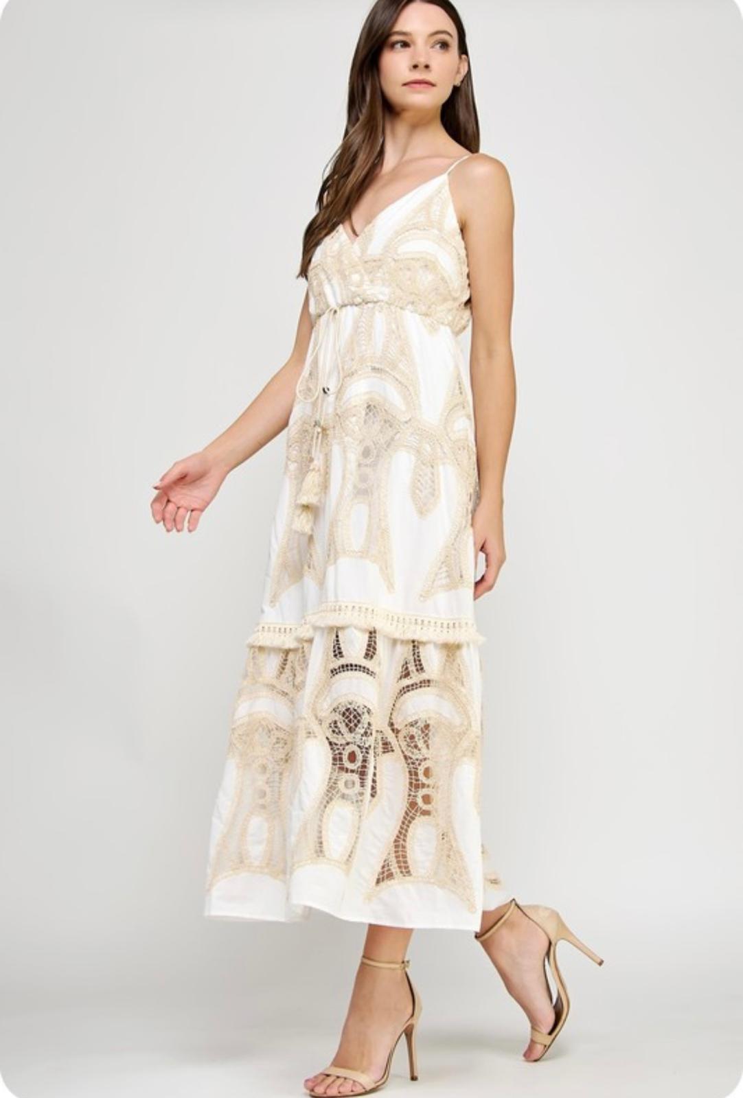 Agnes Crochet Lace Maxi Dress