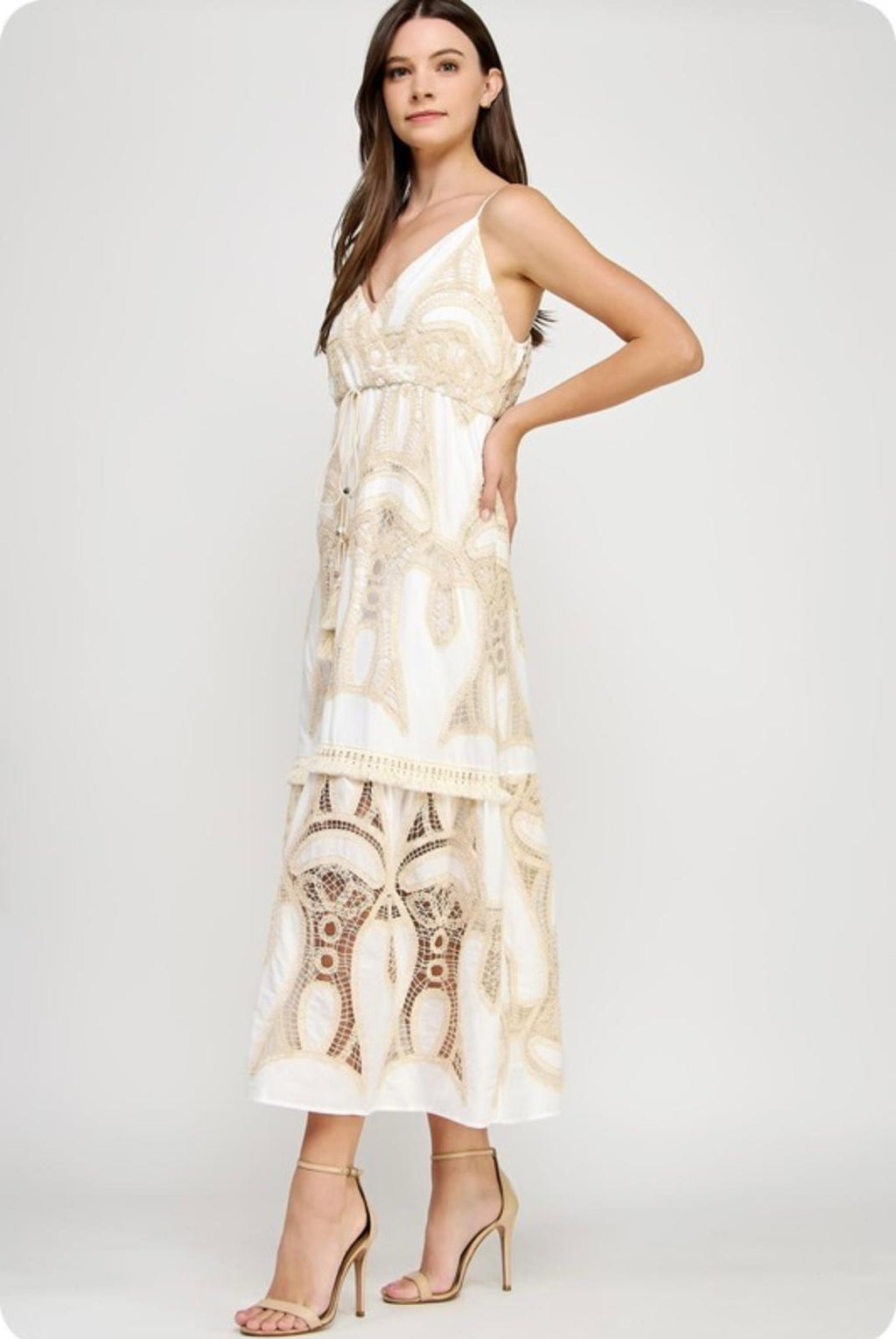 Agnes Crochet Lace Maxi Dress