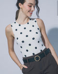 Elena Round Neck Polka Dot Bodysuit