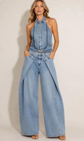 Cristy Denim Strecht Pants Set