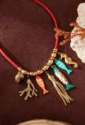 Ocean Pendant Necklace Bohemian Style 18 K gold plated