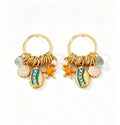 Summer Beach Vacation Style Hoop Earrings Starfish / Shell /Faux Pearl Charms