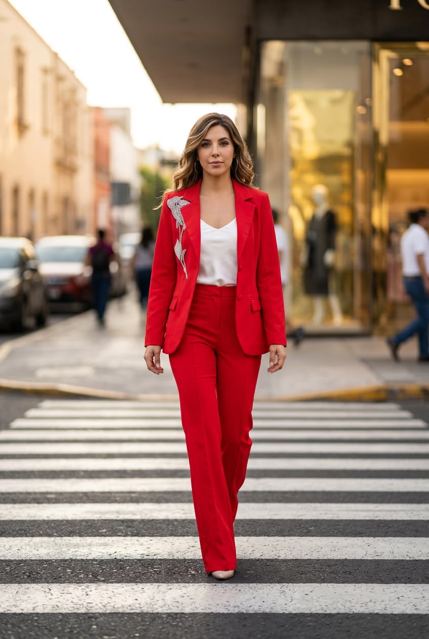 Lara Pants Set with Rhinestones