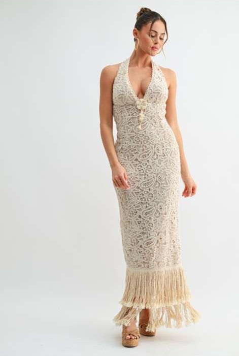 Gabriela Crochet Beach Dress&nbsp;