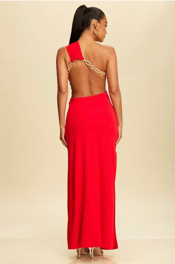 Slinky Twist Cutout Maxi Dress