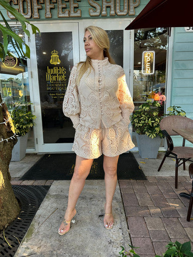 Melissa Lace Shorts Set