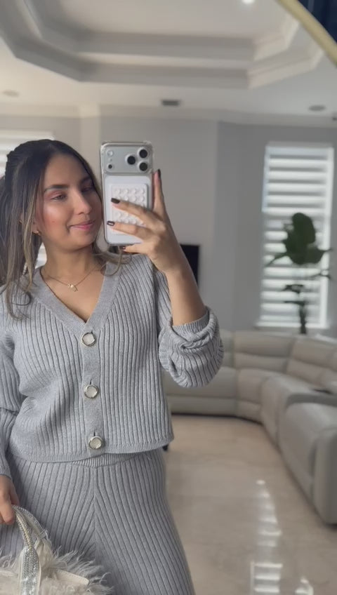 Abby Grey Knit Set