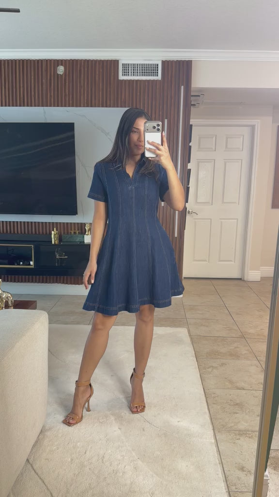 Amber Short Jean Dress