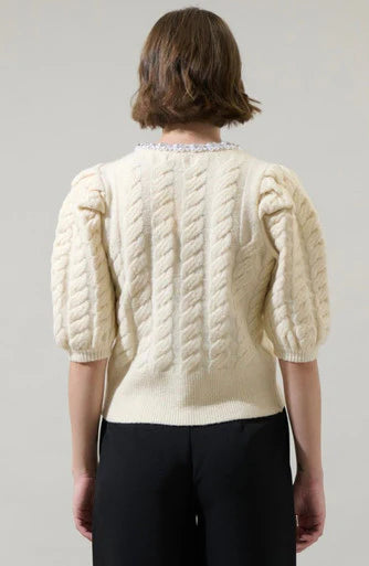 Jamari Button Front Cropped Cardigan